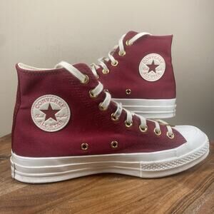Converse Chuck Taylor 70 Beetroot Womens Dark Red Gold Size 9 High Top Shoes